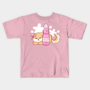 Sakura Ramune Shiba Kids T-Shirt